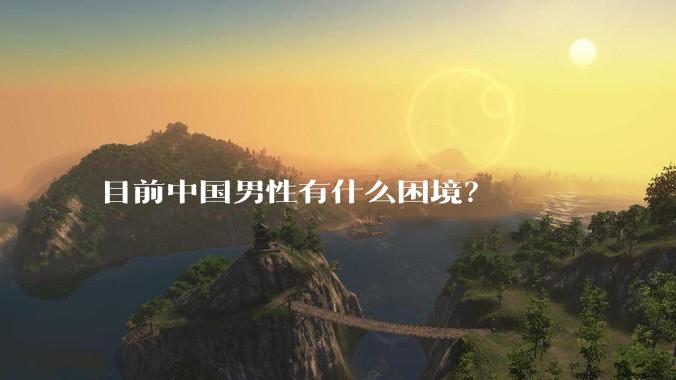 目前中国男性有什么困境？